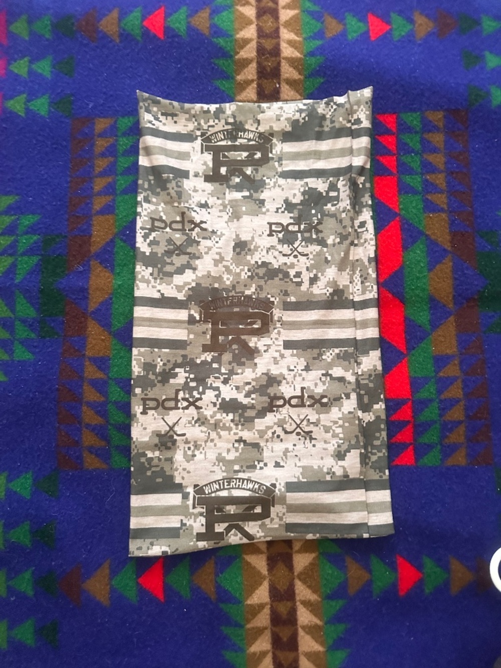 PDX WinterHawks- Camo Neck Gaiter Fleece